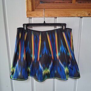 Lucky in Love Colorful Print Tennis Golf Pickleball Skort Sz XL